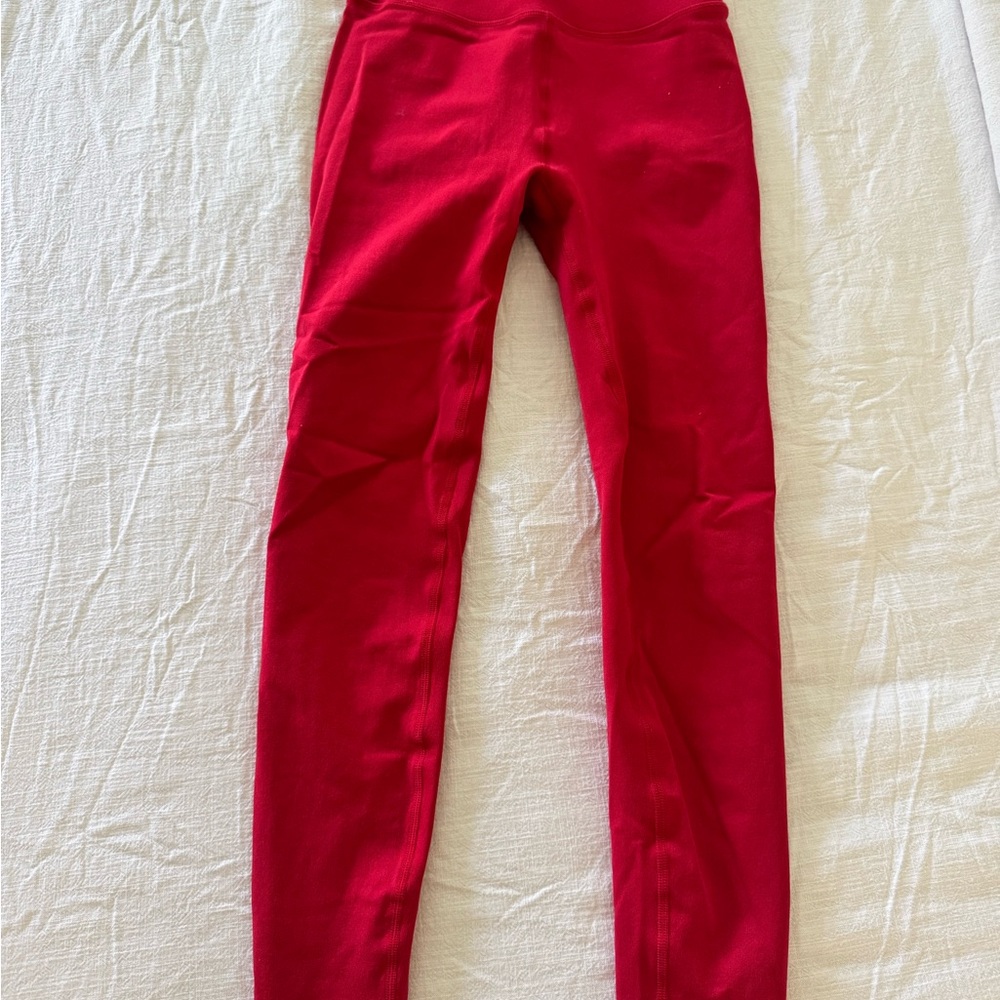 Fabletics Red Leggings Vibrant Slim Fit Bottoms